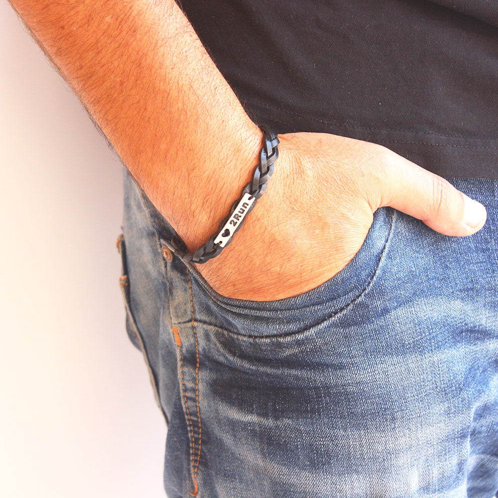 Leather runner bracelet jewelry gift Anata Jewelry