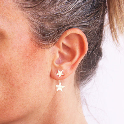 Star ear jacket earrings Anata Jewelry
